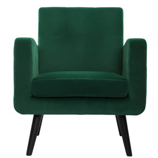 Green accent online armchair